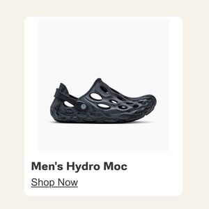 Merrell Hydro Moc Slip-On Sandals - black marble swirl. M’s 8, W’s 9.5